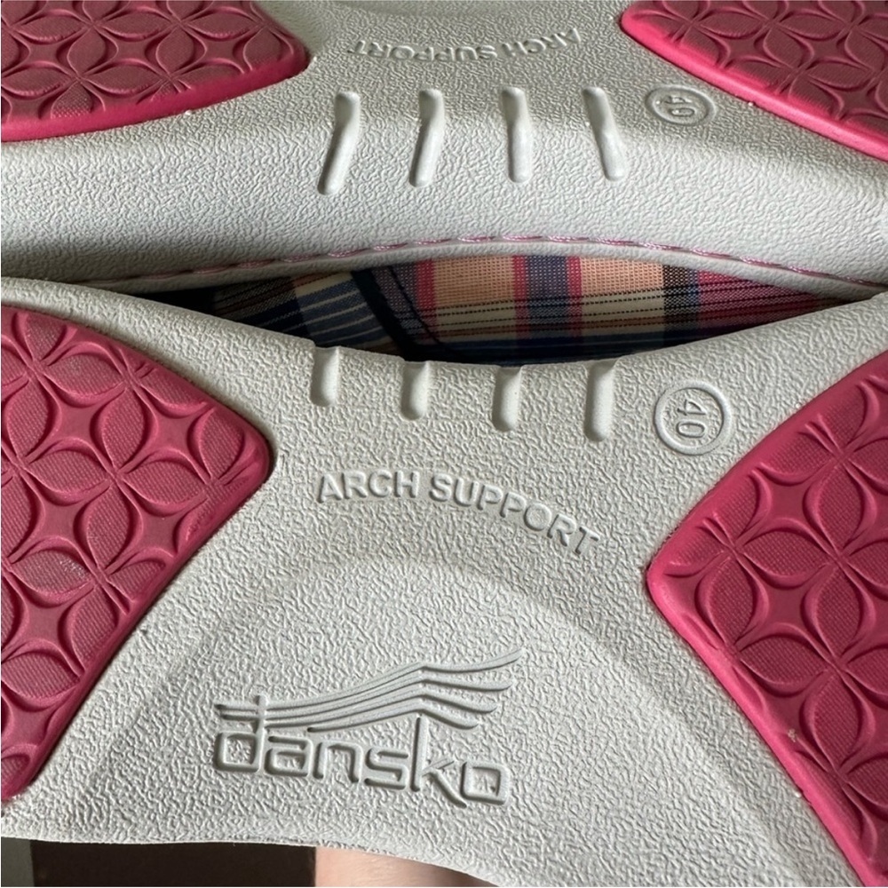 Dansko Women’s Belle Madras Plaid Canvas Slip On Comfort Sneakers Shoes Size 9.5 - Picture 9 of 11
